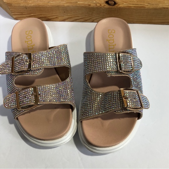 Sophie 17 Girl’s Bling Sliders Sandals - Picture 2 of 8